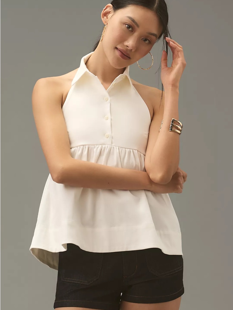 Maeve Halter Babydoll Tank Size Medium